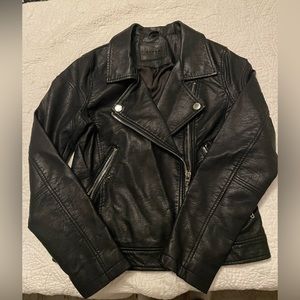 Black Faux Leather Jacket NWOT